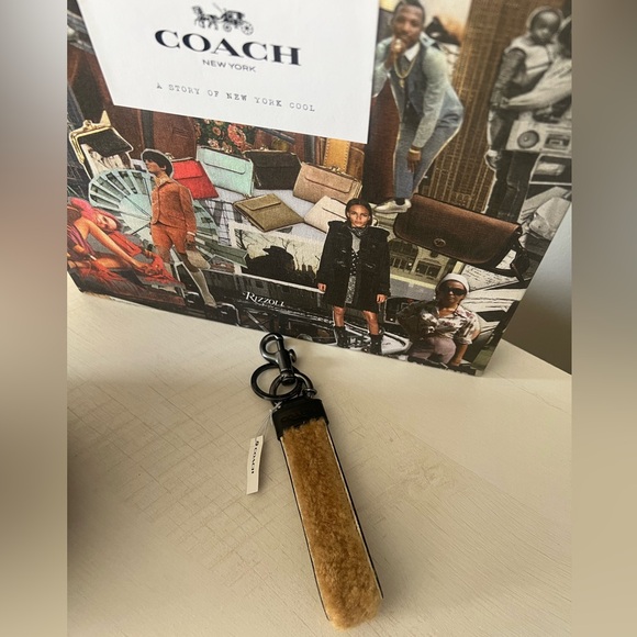 Coach Shearling Key Fob (NWT) - Picture 6 of 6